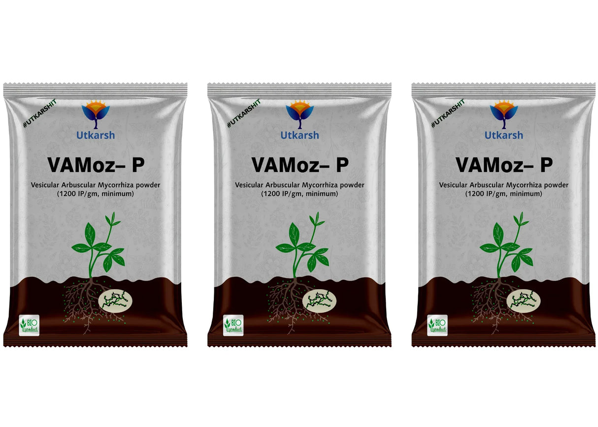 Mycorrhiza with 100 IP/gm, Bio Fertilizers for Healthy Plants, Vigorous Stem Girth, Enhances Nutrient Absorption, Water Uptake & Soil Aeration | VAMoz-P - Utkarsh Agrochem Pvt ltd.