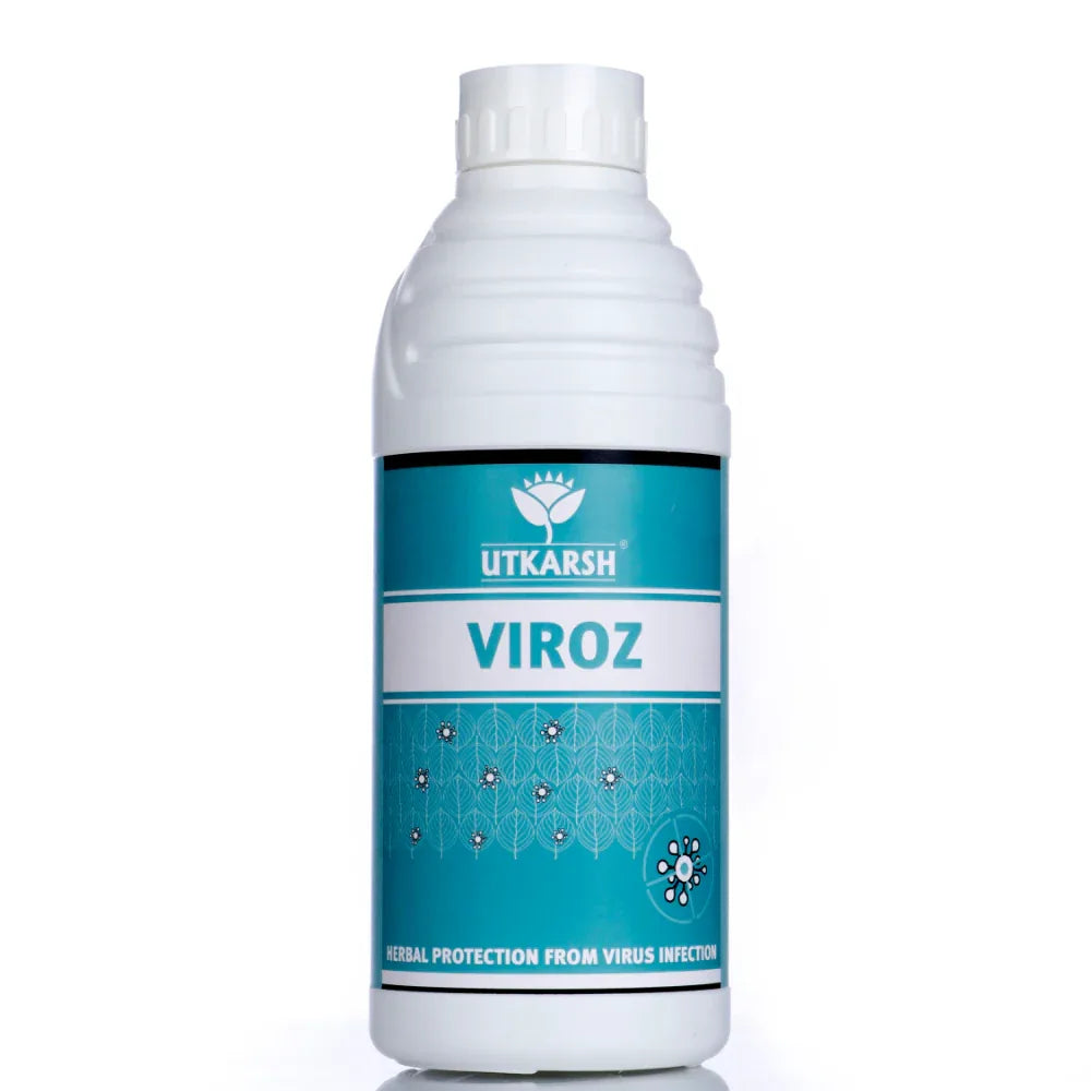 Viroz | Natural Plants Extract | Viricide - Controls Yellow Mosaic & Leaf Curl Virus Sucking Pests- Aphids and White Fly - Utkarsh Agrochem Pvt ltd.