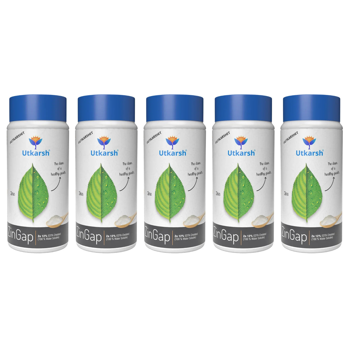 Zinc - 12% EDTA Chelated, 100% Water Soluble Fertilizers for Plants, Micronutrient for Green Foliage, Home Garden, Plant Growth Booster | ZinGap - Utkarsh Agrochem Pvt ltd.