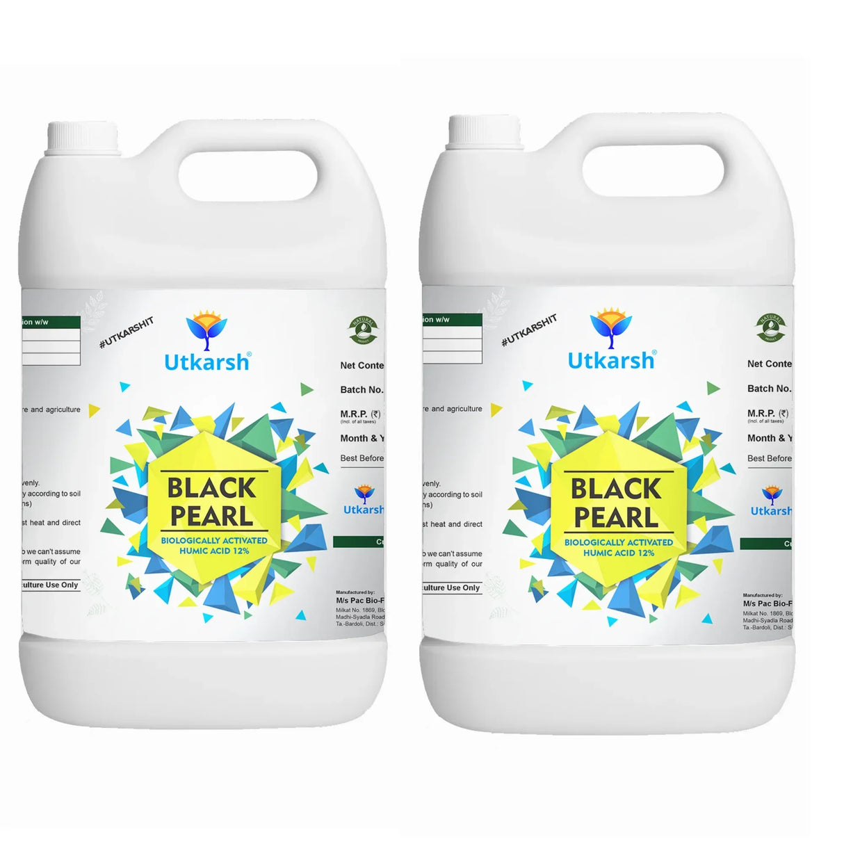 Black Pearl – L (Biologically Activated Humic Acid 12%) Biostimulant- 20 Liter - Utkarsh Agrochem Pvt ltd.