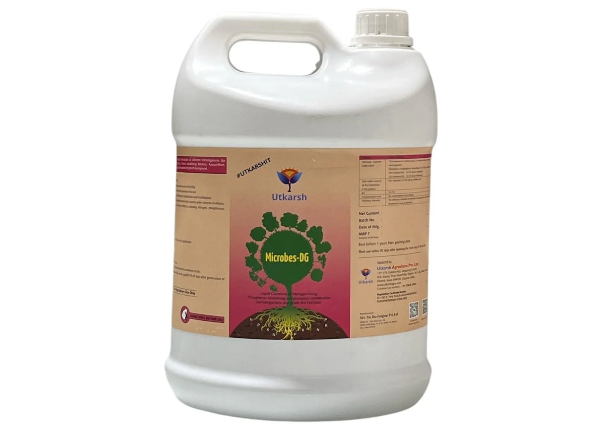 Microbes-DG (Combination of Beneficial Microbes) Bio Fertilizer for Natural NPK, Reduce pH & EC in Soil, Robust Plant Growth & Health, Cost-Effective & Ecofriendly - Utkarsh Agrochem Pvt ltd.