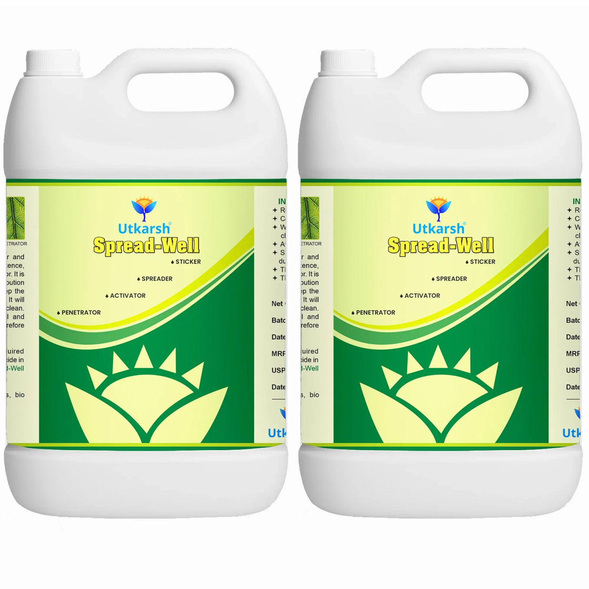 Spread-Well | Normal Spreader, Sticker, Activator for Plants, Non-Ionic Plant Input, Organic Spreader for Seeds and Fertilizers, 20 Liter - Utkarsh Agrochem Pvt ltd.
