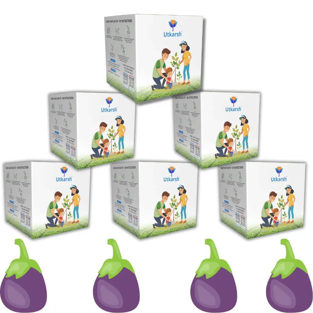Seed Starter DIY Grow Kit with Gift Bags | Best Eco-Friendly Return Gift Ideas for Kids & Beginners | Easy to Grow it Yourself Gardening Set for Home & Kitchen Garden | Pack of 6 - Utkarsh Agrochem Pvt ltd.