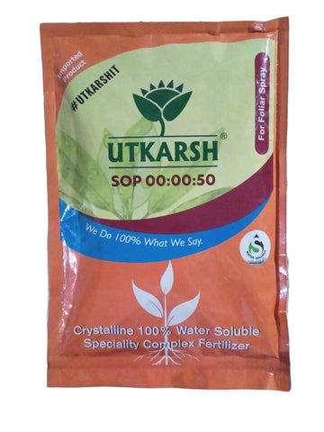 Utkarsh SOP (00:00:50 + 17.5 S) (Potassium Sulphate) (K2SO4 Specialty Powder Fully 100% Water Soluble Fertilizer) (Foliar Spray Nutrition)