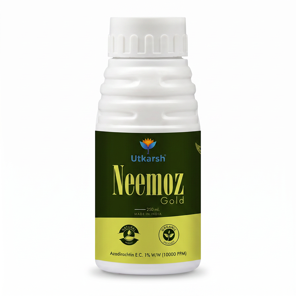 Neemoz Gold | Organic Neem Oil Bio-Insecticide with 10000 PPM Azadirachtin EC 1% W/W | Ideal for Tomato, Brinjal, Chilli, Cotton & Commercial Crop Pest Control