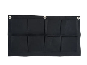400 GSM Dark Grey Hanging Geotextile Growbag with 8 Roomy Pockets - Utkarsh Agrochem Pvt ltd. 