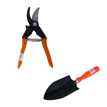 Utkarsh Garden Major Cutters & Big Hand Trowel | Heavy duty Plant Branch Clippers/Trimmers for Home Gardening | Trowel Gardening Tools for Soil Digging, Tilling | Pack of 2 Tools