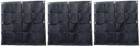 400 GSM Dark Grey Hanging Geotextile Growbag with 16 Roomy Pockets - Utkarsh Agrochem Pvt ltd. 