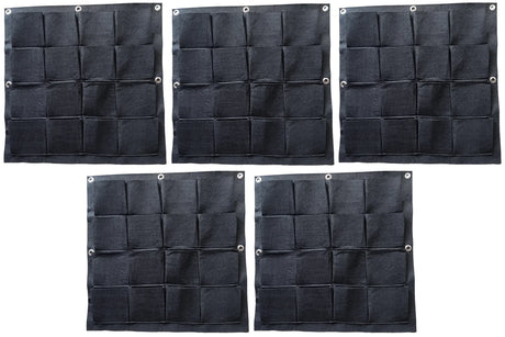 400 GSM Dark Grey Hanging Geotextile Growbag with 16 Roomy Pockets - Utkarsh Agrochem Pvt ltd. 