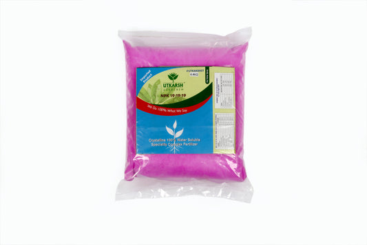 Utkarsh NPK (19:19:19) (Speciality Crystalline 100% Water Soluble Complex Fertilizer) (Drip Irrigation Fertilizer), 25 Kg Pack