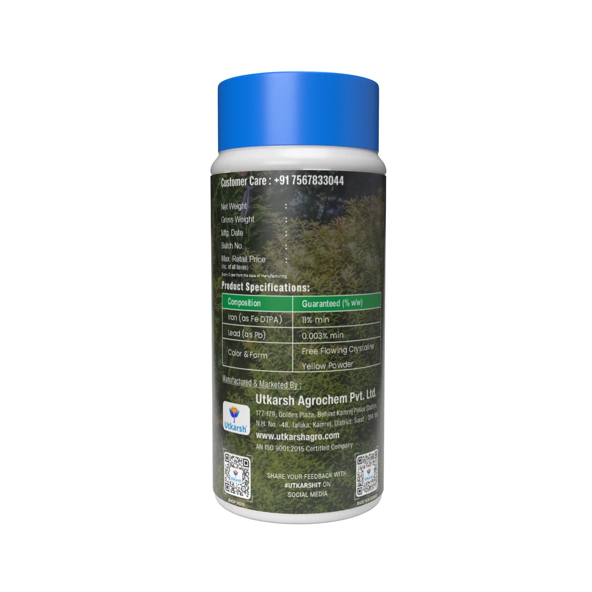 Fe-Aquarium (Fe - 11% DTPA Chelated 100% Water Soluble Aquarium Chemical) - Utkarsh Agrochem Pvt ltd. 