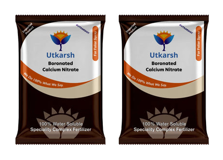 Boronated CAN - Boronated Calcium Nitrate for Plants, 100% Water Soluble Fertilizer, Boosts Healthy Flower and Fruit Growth & Yield in Plants - Utkarsh Agrochem Pvt ltd. 