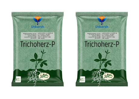Trichoderma Harzianum 1% WP 2 x 10^6 CFU/gm min. Bio Fungicides for Plants, Crops and Home Gardening - Trichoherz-P - Utkarsh Agrochem Pvt ltd. 