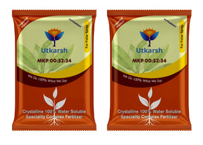 MKP 00 52 34 - Mono Potassium Phosphate, 100% Water Soluble Foliar Spray Nutrition | NPK Fertilizers for Growth, Flowering & Fruiting in Plants, Home Garden - Utkarsh Agrochem Pvt ltd. 