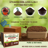 10Kg Soil Less 4 in 1 Potting Mixture - Cocopeat, Exfoliated Vermiculite, Neem Khad, Organic Plant Food | Pot Mix for Home Gardening or Terrace Garden - Utkarsh Agrochem Pvt ltd. 