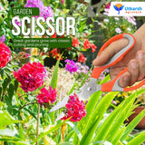 Garden Scissors | Heavy Duty Steel Scissors for Plant Cutting, Pruning, Thinning, and Harvesting | Multifunction Professional Indoor/Outdoor Gardening Scissors | Kitchen Scissors - Utkarsh Agrochem Pvt ltd. 