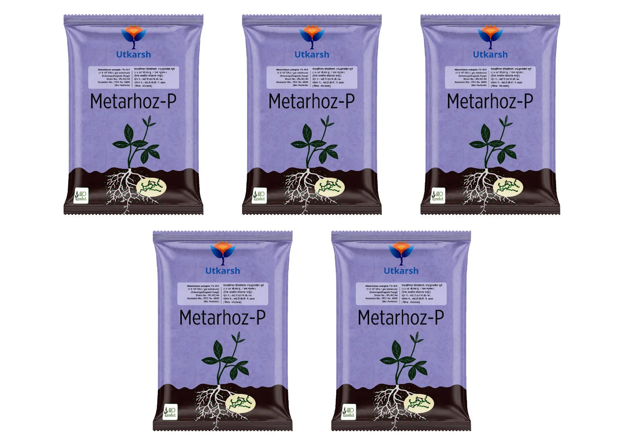 Metarhizium Anisopliae 1% W.P. 1 x 10^8 CFU/gm min. Bio Insecticides for Plants, Crops and Home Gardening - Metarhoz-P - Utkarsh Agrochem Pvt ltd. 