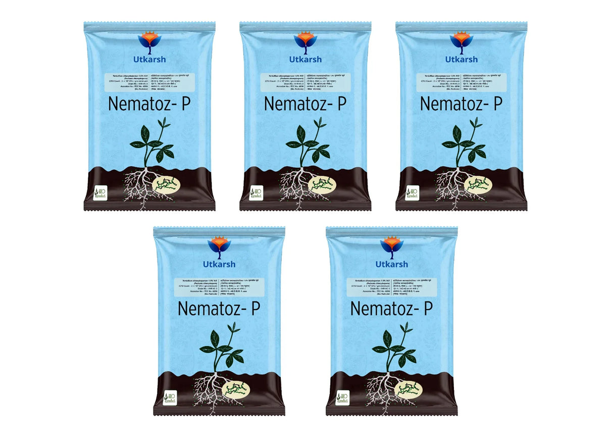 Verticillium Chlamydosporium | Pochonia Chlamydosporia 1.0% W.P 2 x 10^6 CFU/gm min. Bio Nematicides for Plants, Crops and Home Gardening - Nematoz-P - Utkarsh Agrochem Pvt ltd. 