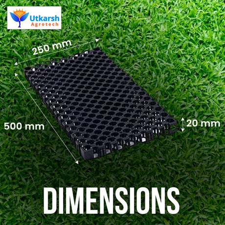 Garden Drainage Cell Mats (Thickness: 20 mm) Terrace, Kitchen, Indoor-Outdoor| Heavy-Duty, Highly Durable Polypropylene Water Drainage Mat - Utkarsh Agrochem Pvt ltd. 