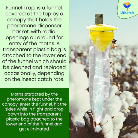 Pink Boll Worm Lure with Funnel Trap - Utkarsh Agrochem Pvt ltd. 
