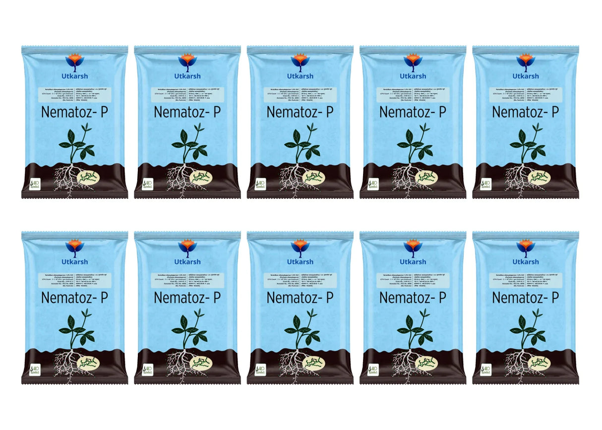 Verticillium Chlamydosporium | Pochonia Chlamydosporia 1.0% W.P 2 x 10^6 CFU/gm min. Bio Nematicides for Plants, Crops and Home Gardening - Nematoz-P - Utkarsh Agrochem Pvt ltd. 