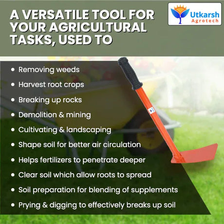 Pickaxe (Tiller) & Hand Hoes with Prongs- 3 Pc - Utkarsh Agrochem Pvt ltd. 