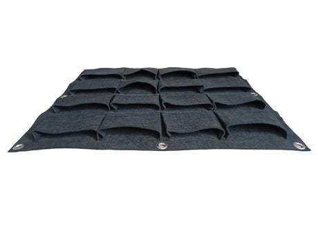 400 GSM Dark Grey Hanging Geotextile Growbag with 16 Roomy Pockets - Utkarsh Agrochem Pvt ltd. 