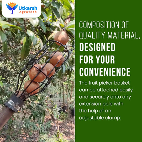 Small Fruit Picker Basket- 1 Pc - Utkarsh Agrochem Pvt ltd. 