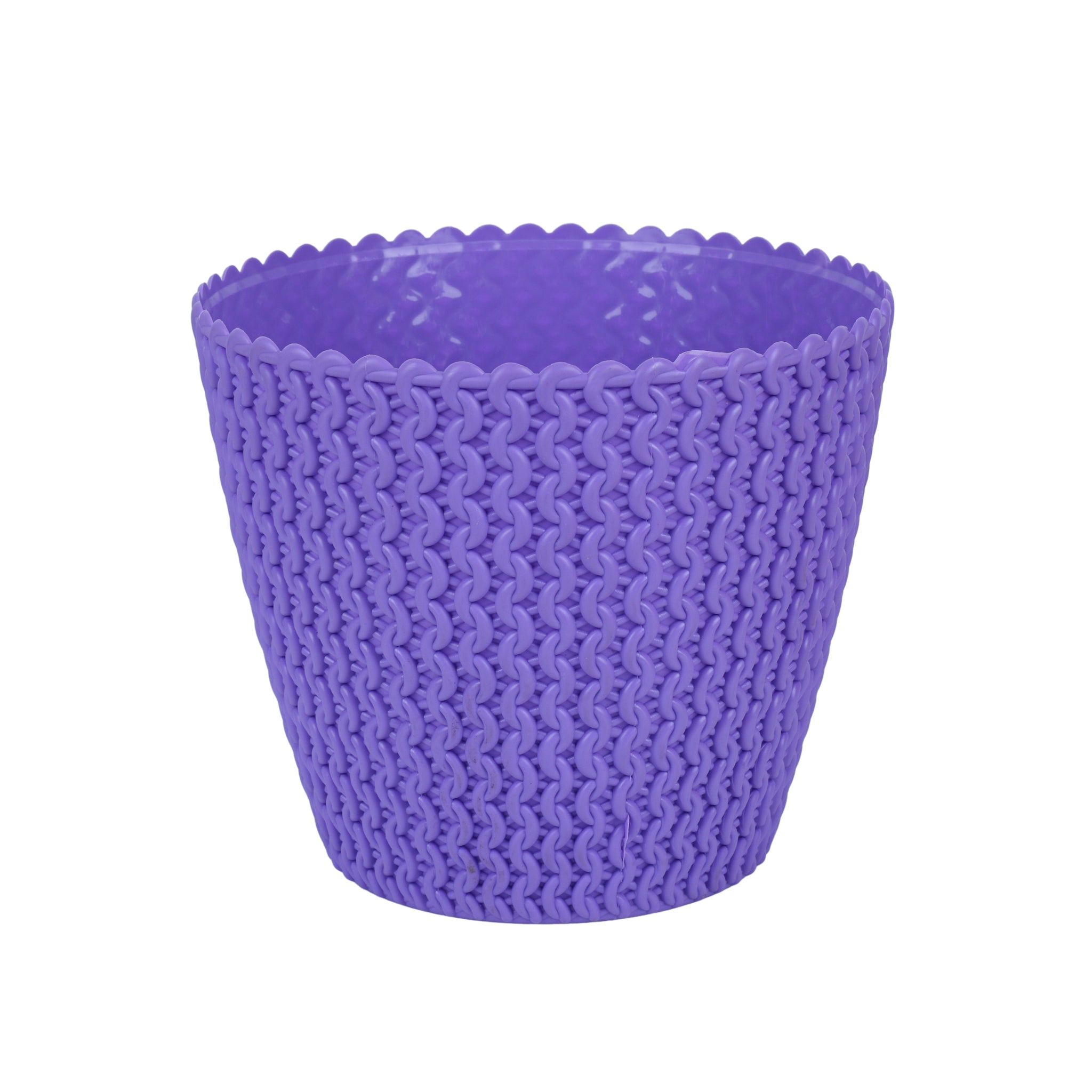 Utkarsh Super High-Quality|UV Treated|Highly Durable Plastic Garden Woven/Round Flower/Plant Pots for Home Planters, Terrace, Garden, Balcony|Multicolor|Suitable for Home Indoor & Outdoor Gardening Plants