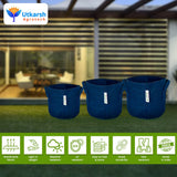 400 GSM Geotextile Fabric Growbags- Blue, Pack of 5 - Utkarsh Agrochem Pvt ltd. 