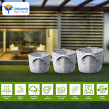 400 GSM Geotextile Fabric Growbags- Light Grey, Pack of 10 - Utkarsh Agrochem Pvt ltd. 