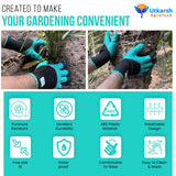 ABS Garden Gloves - Heavy-Duty Washable Gloves with Right Hand Fingertip ABS Claws for Pruning, Digging, Planting and Home Gardening - Utkarsh Agrochem Pvt ltd. 