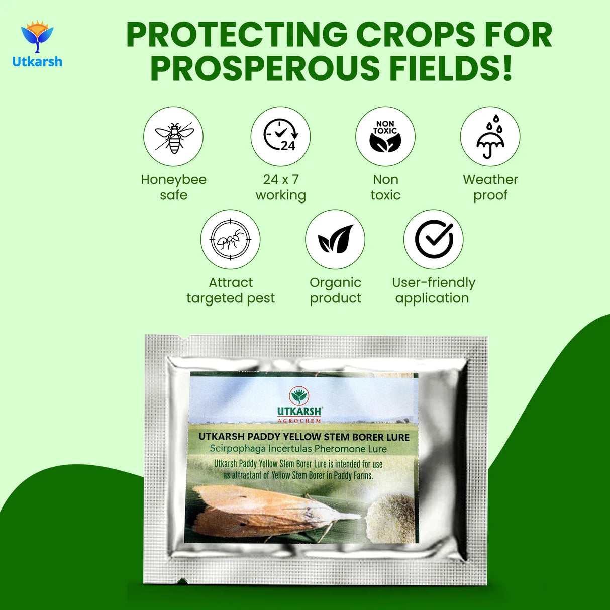 Rice Yellow Stem Borer YSB Lure with Funnel Trap - Utkarsh Agrochem Pvt ltd. 