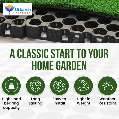 Garden Drainage Cell Mats (Thickness: 30 mm) Terrace/Kitchen Garden | Heavy-Duty, Highly Durable Polypropylene Water Drain Cell Mats for Indoor-Outdoor Home Garden - Utkarsh Agrochem Pvt ltd. 