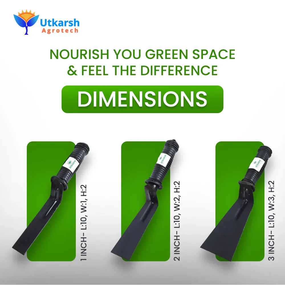 Pickaxe (Tiller), Hand Hoes with Prongs, 1, 2 & 3 Inch Khurpis- Combo of 6 - Utkarsh Agrochem Pvt ltd. 