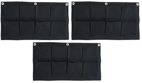 400 GSM Dark Grey Hanging Geotextile Growbag with 8 Roomy Pockets - Utkarsh Agrochem Pvt ltd. 