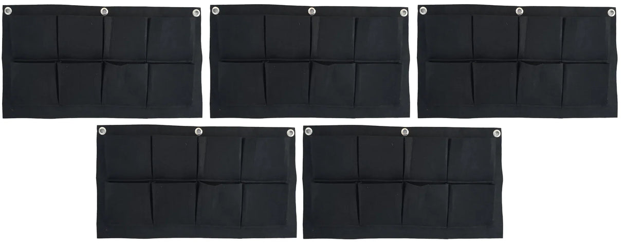 400 GSM Dark Grey Hanging Geotextile Growbag with 8 Roomy Pockets - Utkarsh Agrochem Pvt ltd. 