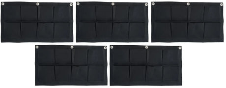 400 GSM Dark Grey Hanging Geotextile Growbag with 8 Roomy Pockets - Utkarsh Agrochem Pvt ltd. 