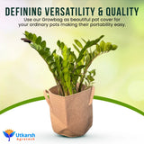 400 GSM Geo Textile Fabric Growbags- Beige, Pack of 3 - Utkarsh Agrochem Pvt ltd. 