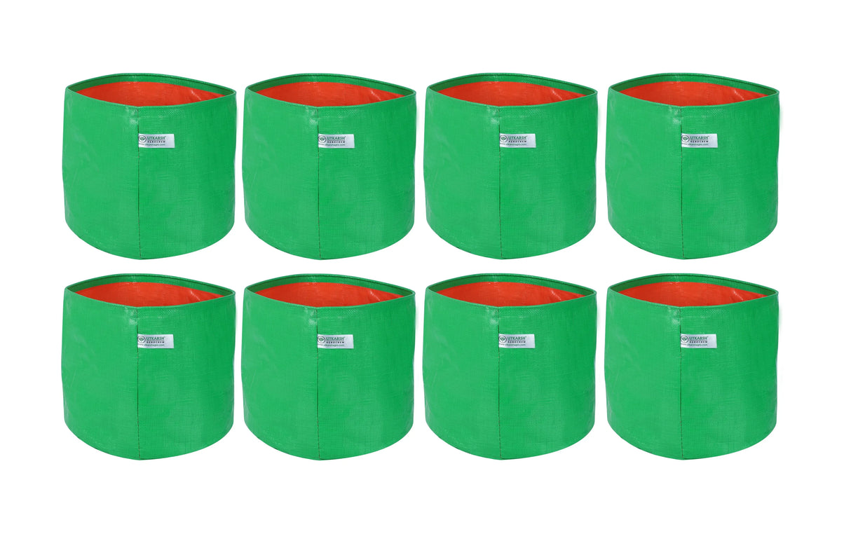 200 GSM Green HDPE Grow Bags- 9 X 9 Inch - Utkarsh Agrochem Pvt ltd. 