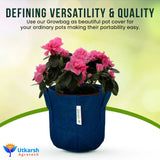 400 GSM Geotextile Fabric Growbags- Blue, Pack of 3 - Utkarsh Agrochem Pvt ltd. 