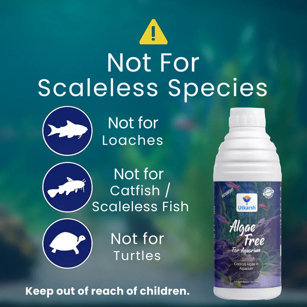 Algae Free for Aquarium Tank | Algae Cleaner, Liquid Algae Scraper for Fish Tank and Algae Remover - Utkarsh Agrochem Pvt ltd. 