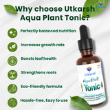 Aqua Plant Tonic - 50 ml, Liquid Fertilizer for Plants Growing in Water | Premium Plant Food & Growth Booster for Lucky Bamboo, Aquatic and Money Plants, Pack of 1