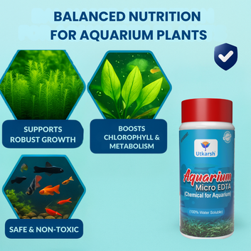 Aquarium EDTA Micro (CSMB) Mix (EDTA Chelated 100% Water Soluble Aquarium Chemical), Provides Robust Growth to Aquarium Plants, Enhances Nutrient Uptake, Safe & Non-toxic