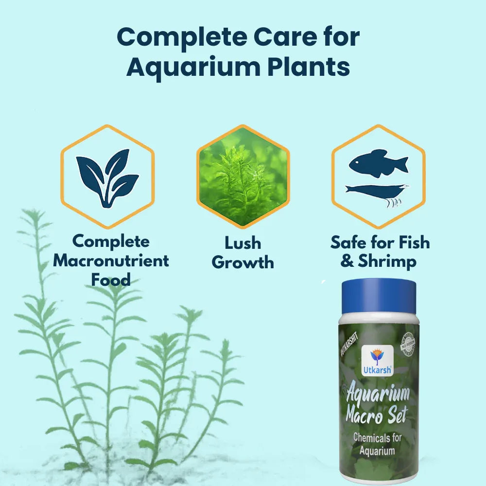 Aquarium Macro Set (Combination of Various Chemicals for Aquarium Plants) | Provides Complete Macronutrient Solution for Healthy Aquarium Plants, Easy to Use and Safe - Utkarsh Agrochem Pvt ltd. 