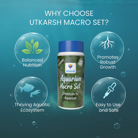 Aquarium Macro Set (Combination of Various Chemicals for Aquarium Plants) | Provides Complete Macronutrient Solution for Healthy Aquarium Plants, Easy to Use and Safe - Utkarsh Agrochem Pvt ltd. 