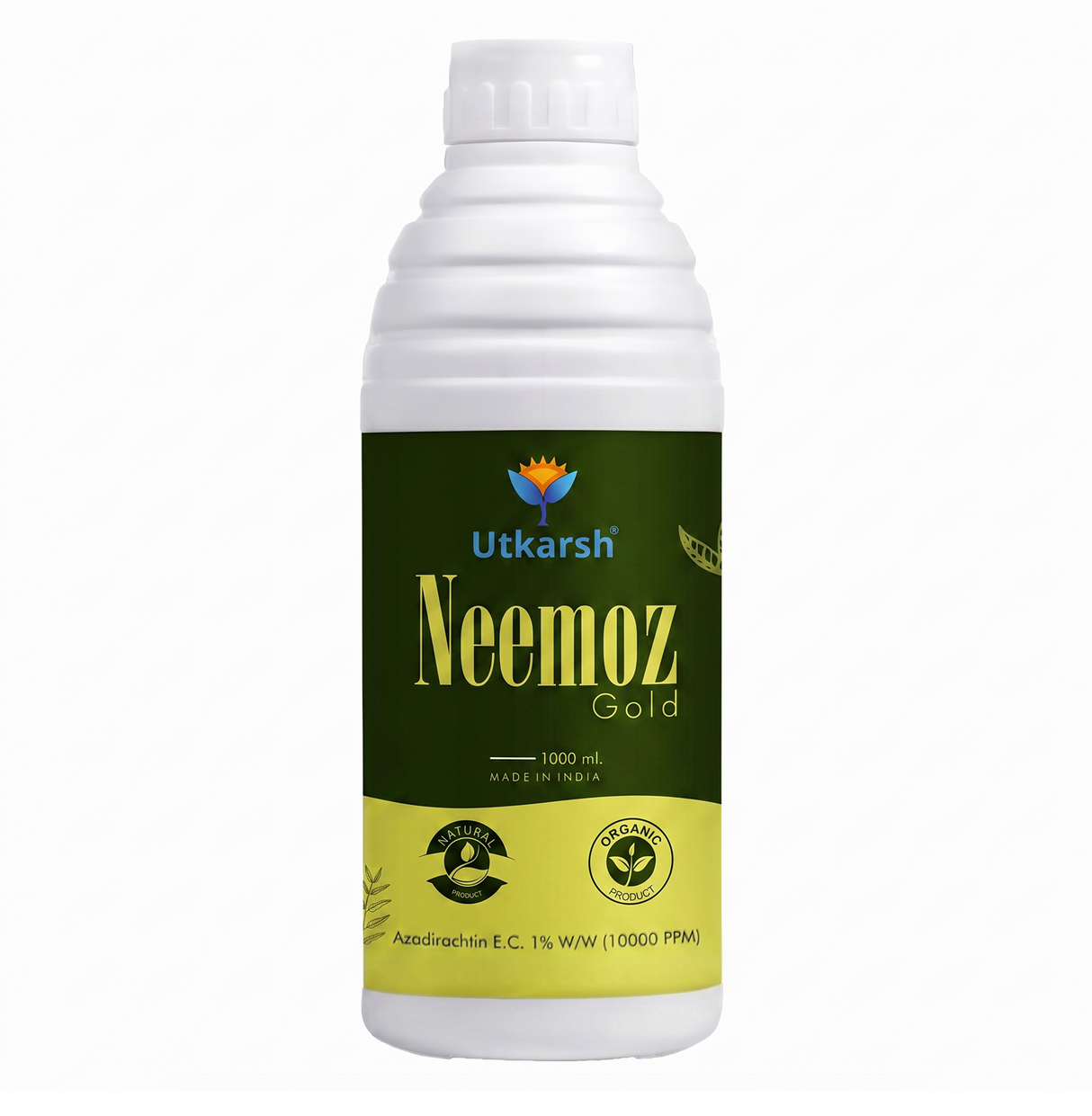 Neemoz Gold | Organic Neem Oil Bio-Insecticide with 10000 PPM Azadirachtin EC 1% W/W | Ideal for Tomato, Brinjal, Chilli, Cotton & Commercial Crop Pest Control