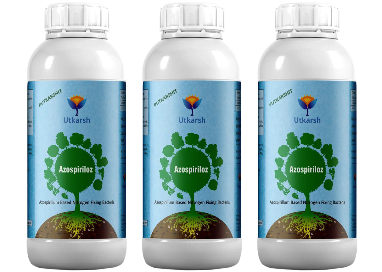 Azospirillum - Nitrogen Fixing Microbes, Liquid Bio Fertilizer for Plants Growth, Healthy Roots, Protect Plants from Biotic & Abiotic Stresses | Azospiriloz - Utkarsh Agrochem Pvt ltd. 