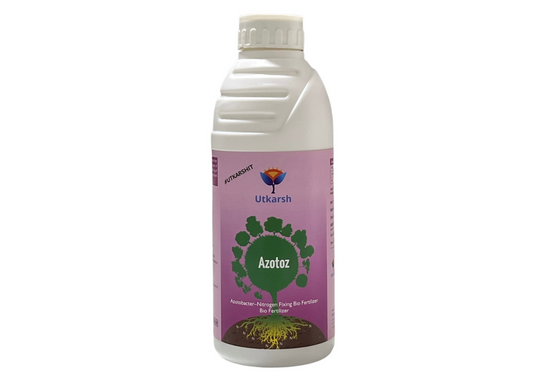 Azotoz (Azotobacter-Nitrogen Fixing Microbes) Bio Fertilizer For Natural Nitrogen, Faster Plant Growth, Increase Soil Structure & Fertility, Yield & Nutrient Uptake.