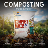 Compost Maker Powder for Home Garden | Fast-Active Natural Organic Waste Decomposer for Kitchen Waste, Vegetable & Fruit Scraps | Easy-to-Use, Odor-Free Compost Starter Powder